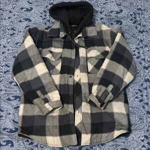 Plaid Hooded Jacket